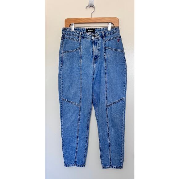 Desigual. Seamed Mom Jeans with Embroidered Heart Size 40 (8 US) - Picture 4 of 6